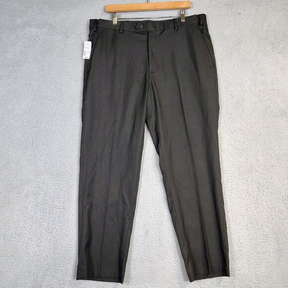 Jos. A. Bank Other - Jos. A. Bank Traveler Dress Pants Men 36Wx30L Black Tailored Fit Flat Front NWT